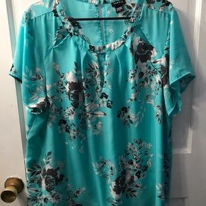 Chiffon Floral Short Sleeve Blouse